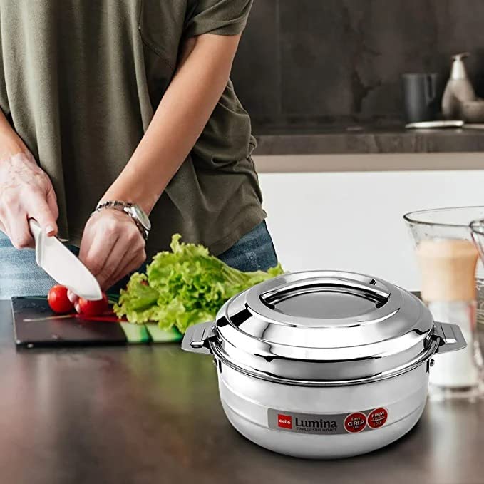 CELLO Lumina Stainless Steel Casserole, Double Walled, 1500 ml 4