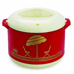 Cello Chef Plastic Solid Insulated Food Server Casserole (Red, 2000 ml)