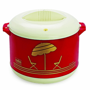 Cello Chef Plastic Solid Insulated Food Server Casserole (Red, 2000 ml)