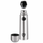 Cello Lifestyle Vacuum Insulated Flask 1000ml | Hot and Cold Water Bottle with Push-Down Lid | Double Walled Stainless Steel Bottle for Travel, Home, Office, School | Steel Thermos 1L