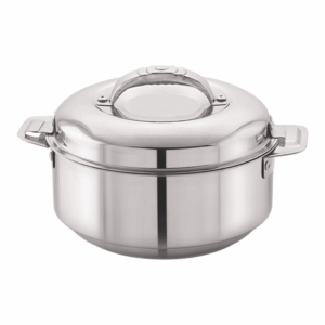 Cello Maxima Stainless Steel Double Walled Casserole, Insulated, 2800ml, 1 Unit, Silver