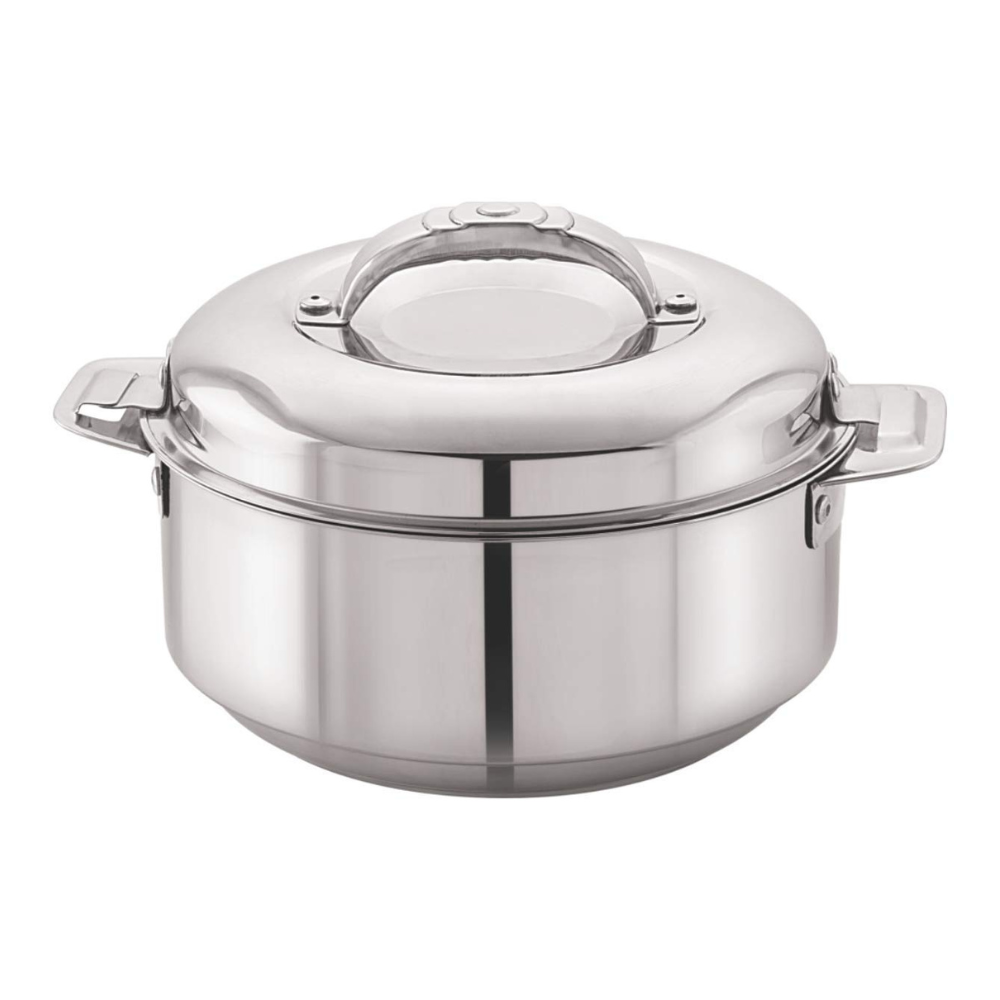 Cello Maxima Stainless Steel Double Walled Casserole, Insulated, 2800ml, 1 Unit, Silver