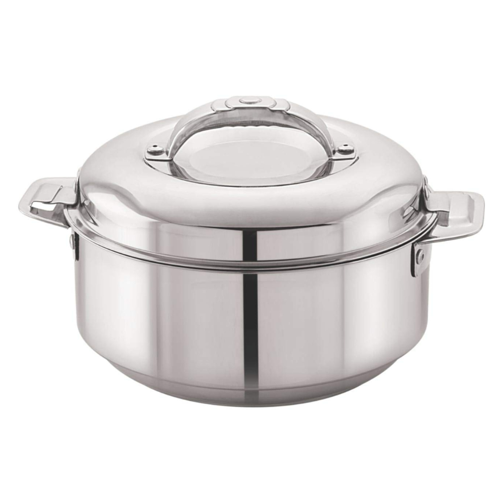 Cello Maxima Stainless Steel Double Walled Insulated Casserole, (Silver, 2000ml)
