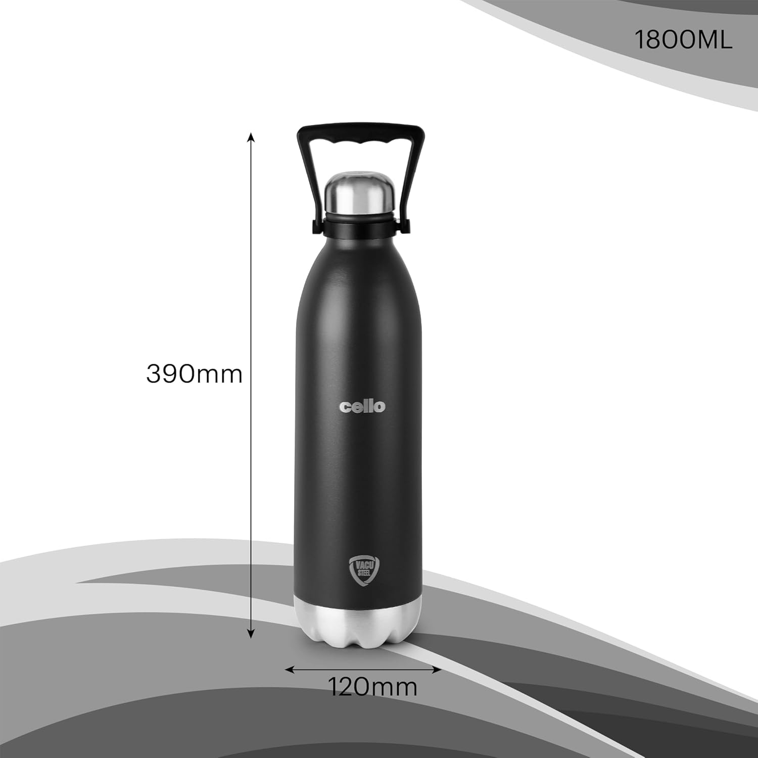 Cello Swift Thermosteel Water Bottle, 1800ml 6