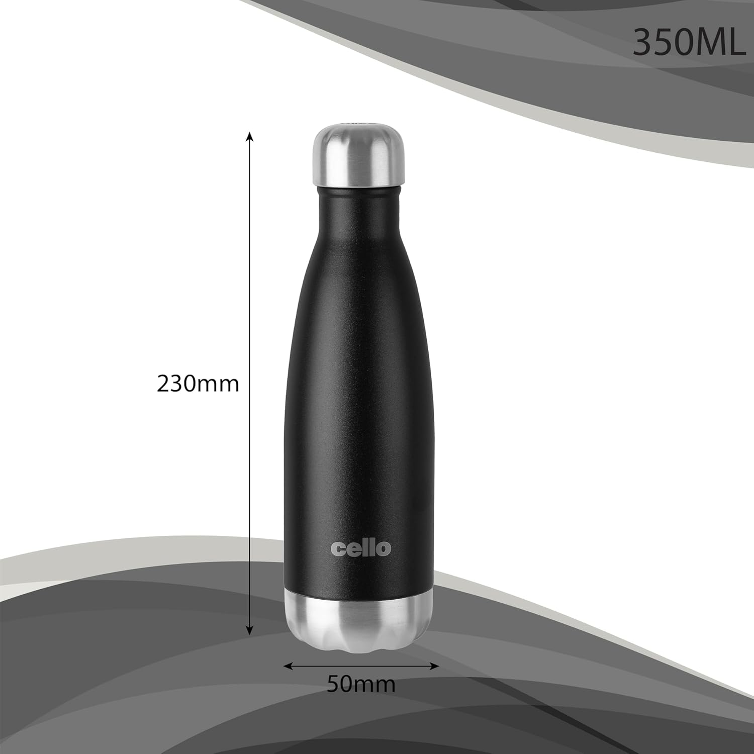 Cello Swift Thermosteel Water Bottle, 350ml, 6