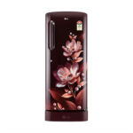 LG 224L Single-Door Refrigerator with Base Stand Drawer, Smart Inverter Compressor in Scarlet Marvel, 5 Star GL-D241ASMU