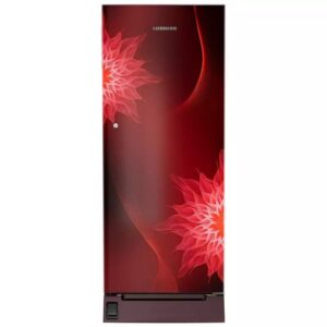 Liebherr 202L, 3 Star, Inverter, Direct Cool Single Door Refrigerator with Handsfree Foot Pedal Base Drawer, Bar Handle, 20 Years Warranty on Compressor, Red Majestic, DFPRMC 2021