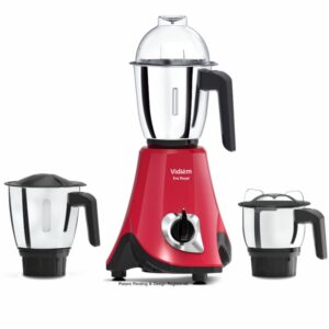Vidiem Eva Royal 750W Mixer Grinder with 3 Jars (Crimson Red)