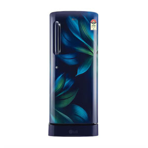 LG 224L Single Door Refrigerator, Smart Inverter Compressor with Base Stand Drawer, Blue Aurora, 5 Star GL-D241ABAU