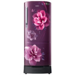 Samsung 183 L, 5 Star, Digital Inverter, Direct-Cool Single Door Refrigerator (RR20D2825CR/NL, Red, Camellia Purple, Base Stand Drawer)