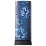 Samsung 183 L, 5 Star, Digital Inverter, Direct-Cool Single Door Refrigerator (RR20D2825CU/NL, Camellia Blue, Base Stand Drawer)