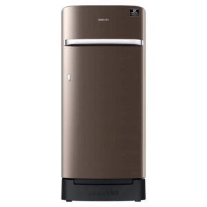 Samsung 189L 5 Star Inverter Direct-Cool Single Door Refrigerator Appliance (RR21C2H25DX/HL,Luxe Brown) Base Stand Drawer