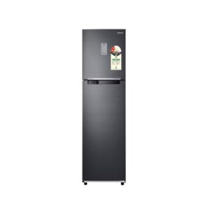 Samsung 256 L, 2 Star, Convertible, Digital Inverter with Display Frost Free Double Door Refrigerator (RT30C3732B1/HL, Black Matt)