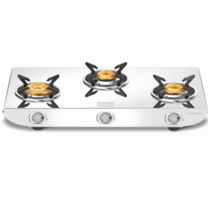 VIDIEM GAS STOVE TUSKER 3BURNER STAINLESS STEEL