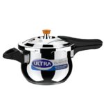 ULTRA Duracook Handi 3Liters Stainless Steel Pressure Cooker,AISI 304 Food Grade SS, Froth Collector-Spillage Control,Induction Compatible,Imp Bonded Composite Base,ISI,10Y Warranty