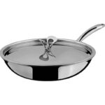 ULTRA Triply Frying Pan 22cm (1.5L) – Heavy Duty | 304 Food-Grade Stainless Steel Cookware with 0.6mm SS Lid | 2.5mm Tri-Ply Body, Fast Heating, Non-Sticky Finish, Heat-Resistant Handles