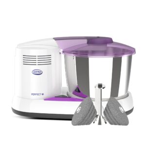 Ultra Perfect S 2 Litre Table Top Wet Grinder - White | Fast Grinding Conical Stones, 150W Motor & 5 Years Warranty | AISI 304 Food-Grade SS Multi Utility Dish-Type Drum | Light Weight, CE Certified
