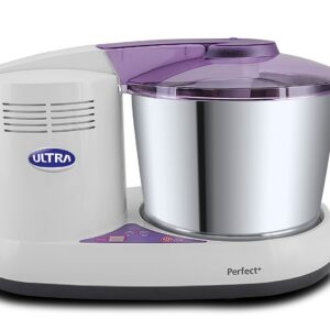 Ultra Perfect+ 2 Litre Table Top Wet Grinder - White | Digital Timer - Fast Grinding Conical Stones, 150W Motor & 10 Years Warranty | AISI 304 Food-Grade SS Multi Utility Dish Type Drum,CE Certified 110V