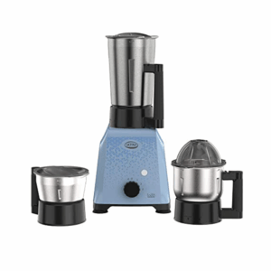 Ultra Topp Mixer Grinder - Blue | Fast and Heavy-Duty Grinding - 750W Motor with 5 Years Warranty | AISI 304 Food-Grade 3 Stainless Steel Jar - ABS Body, 3 Speed Regular + Pulse