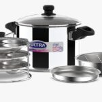 Ultra Duracook Triply Diet Infinity 5.6 L,All in one Steaming,Frying,Curry Making,Idly,Dhokla Maker etc,SS 304 Food Grade,Anti Bulging,Multiutility Pot,3 Layered body,Induction,5Y warranty
