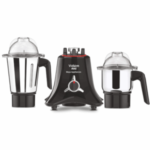 Vidiem Mixer Grinder 566 A ROC (Black) | Mixie grinder 1500 watt+ 2 Leakproof Jars with self-lock for wet & dry spices, chutneys & curries | mixer grinder