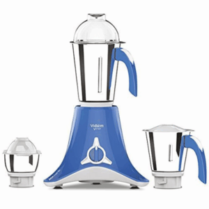 Vidiem Plastic Vstar Sky 600W Mixer Grinder with 3 Self Locking Jars (White and Blue)