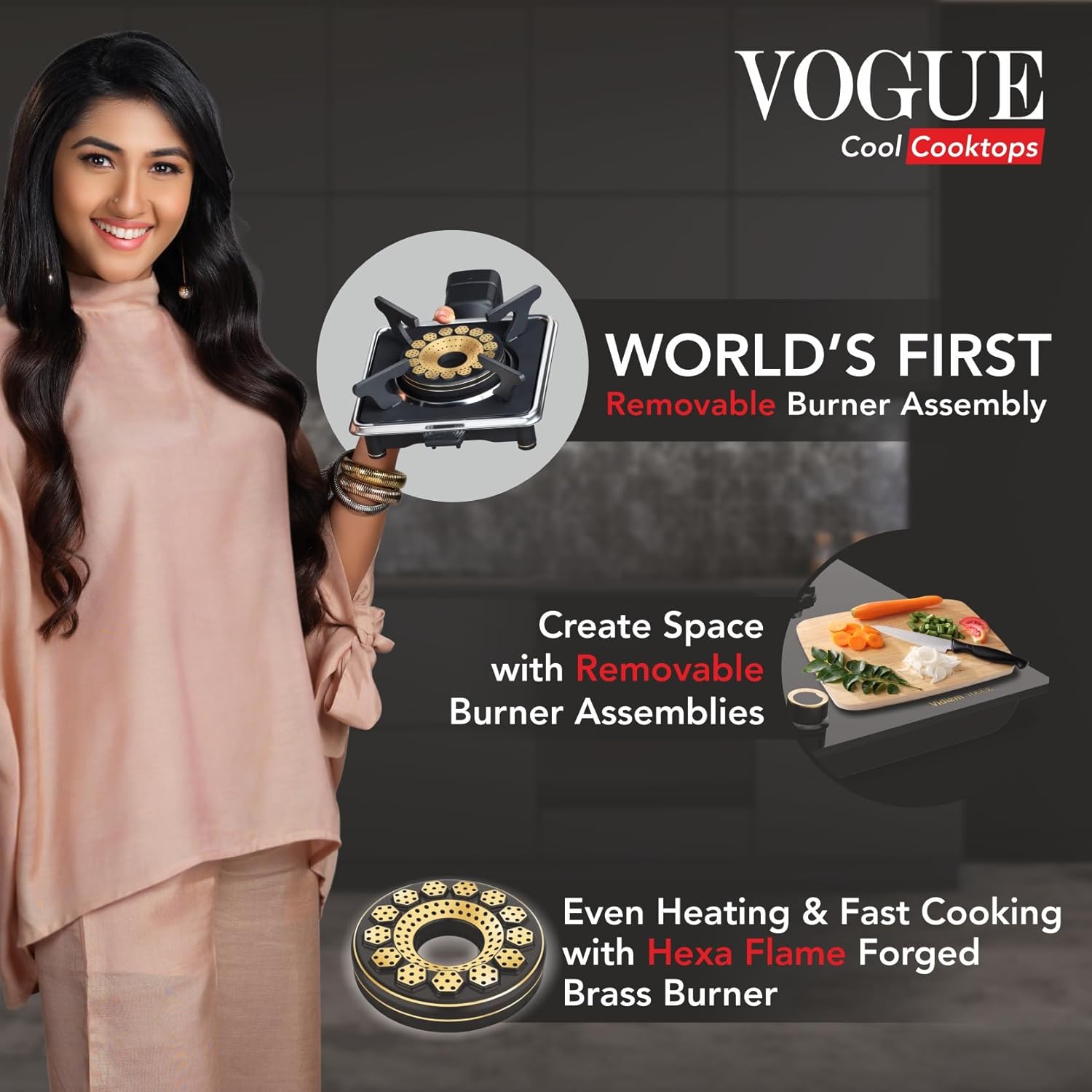 Vidiem Vogue 3-Burner Gas 2