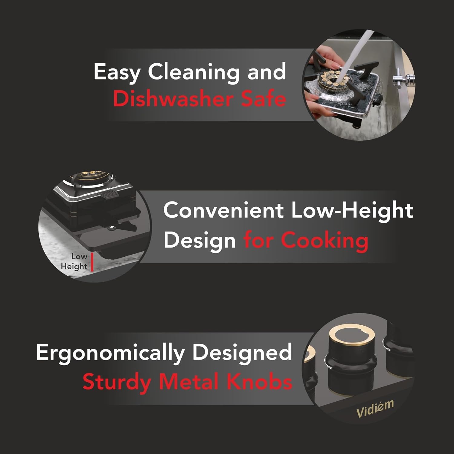 Vidiem Vogue 3-Burner Gas 3