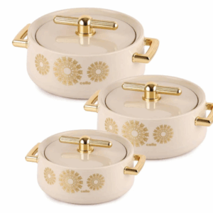 Cello Jewel Inner Stainless Steel Insulated Casserole Set | Set of 3 Pcs