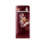 Samsung 189L 5 Star Inverter Direct-Cool Single Door Refrigerator Appliance (RR21C2H25RZ/HL,Midnight Blossom Red) Base Stand Drawer