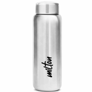 MILTON Aqua 750 Stainless Steel Water Bottle 750ml, Single Walled, ISI Certified I Leak Proof Lid, Rust Proof I For School, Office, Gym