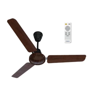 Crompton Energion HS Wood 1200mm (48 inch) High Speed 5S Energy Efficient BLDC Ceiling Fan (Dark Walnut), Pack of 1
