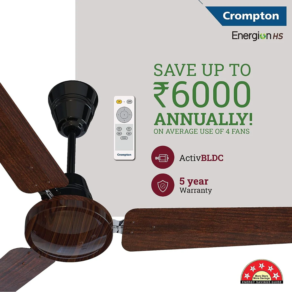 CG FAN ENERGION HS DARK WALNUT 5S 1200MM-2