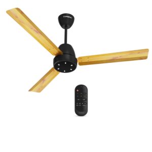 Crompton Energion Niteo 1200 mm BLDC Ceiling Fan | RMT | 30 Watt | Warm Ambient LED Indicators | Remote Control | BEE 5 Star Energy Rating | Superior Air Delivery | 4 Year Manufacturer Warranty | Light Pinewood