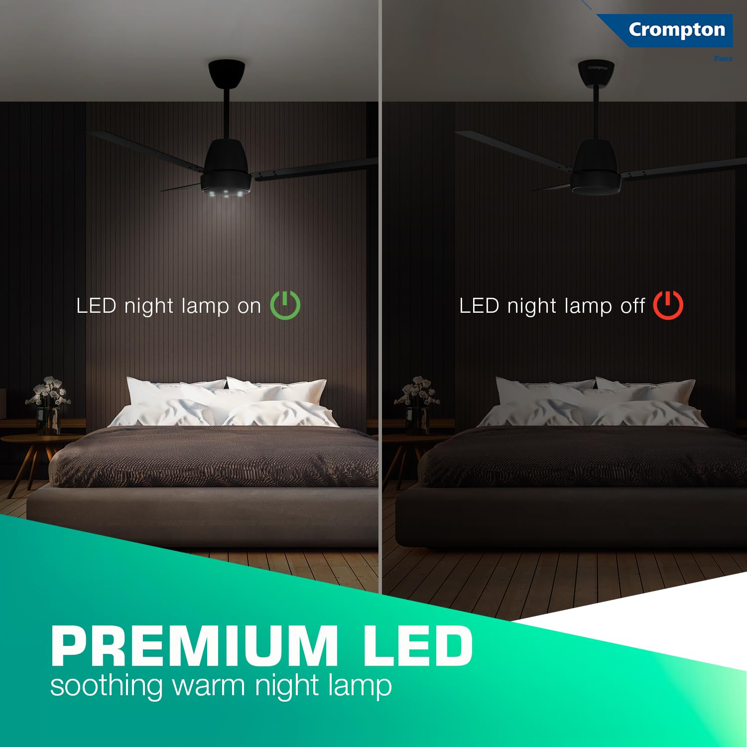 CG FAN ENERGION NITEO 30W 1200MM MATT BLACK RMT-6