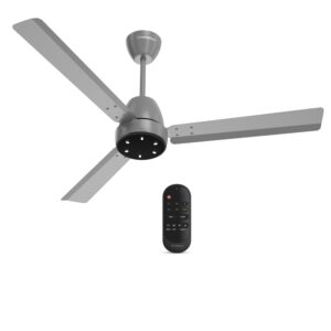 Crompton Energion Niteo 1200 mm BLDC Ceiling Fan | RMT| Warm Ambient LED Indicators | Remote Control | BEE 5 Star Energy Rating | Superior Air Delivery | 4 Year Manufacturer Warranty | Matt Grey