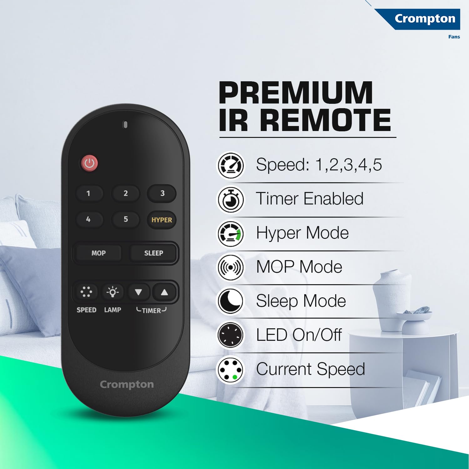 CG FAN ENERGION NITEO 30W 1200MM MATT GREY RMT-6