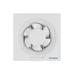 Crompton Brisk Air Plus 6 inch Kitchen/Bathroom/Office Exhaust (Ventilation) Fan | Automatic Dust Protection Shutters | 275 CMH Powerful Air Suction | Rust Proof Durable Body | 2 Year Warranty | White