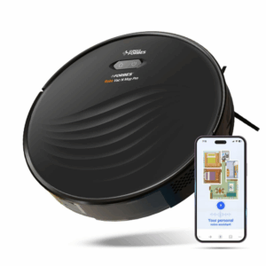 Eureka Forbes Vac & Mop Pro Robotic Vacuum Cleaner | NextGen Gyro 2.0 Navigation | 3S Mopping | Compact & Slim | PetPro | Ideal for Indian Floor Types | Works on Smart App