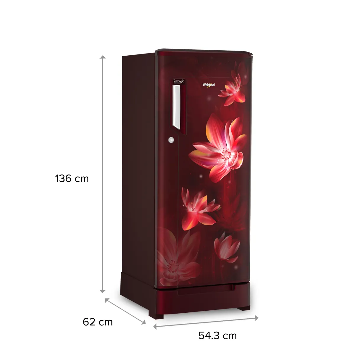 Icemagic Powercool 192L 3 Star Single Door Refrigerator with Base Drawer - Rain 1