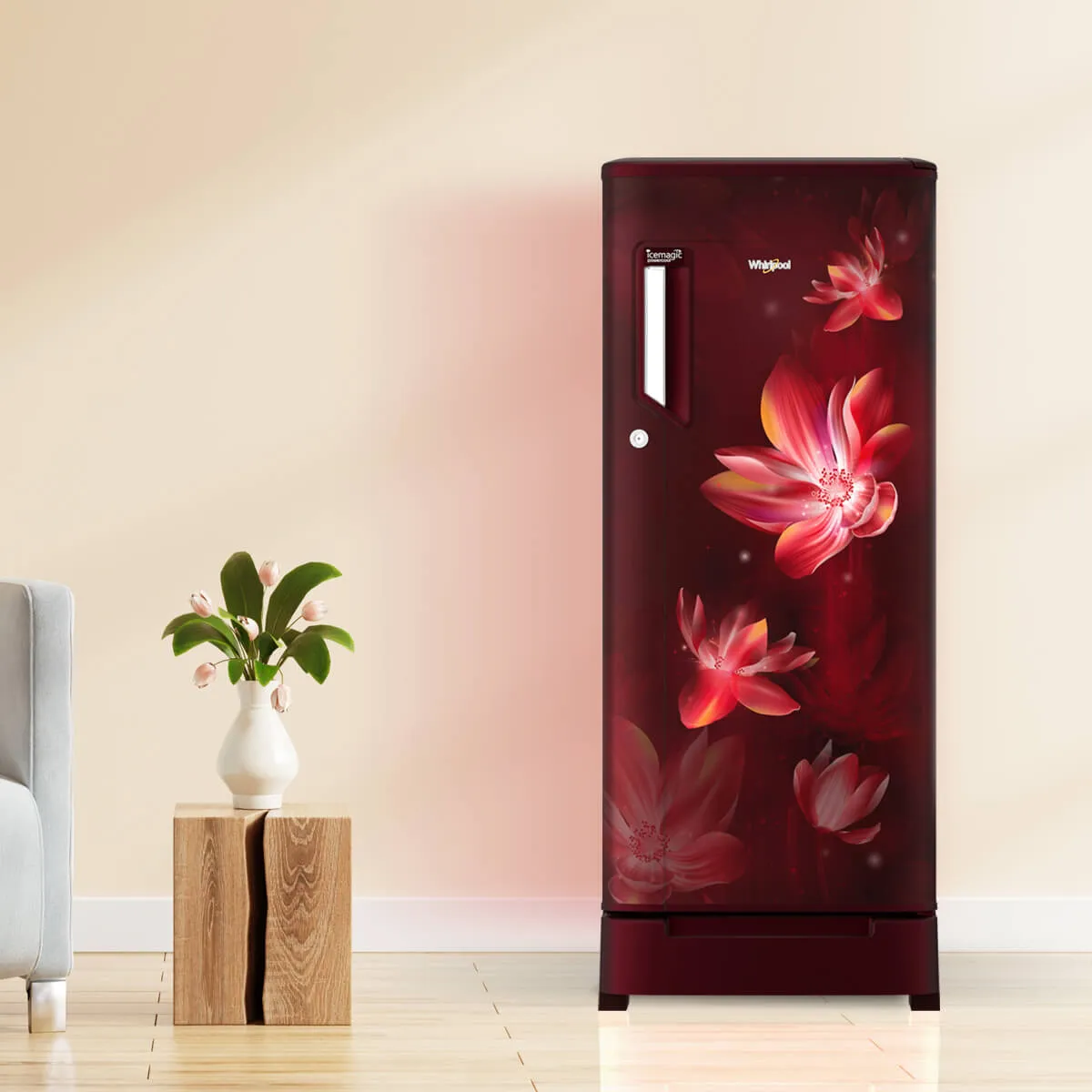 Icemagic Powercool 192L 3 Star Single Door Refrigerator with Base Drawer - Rain 3