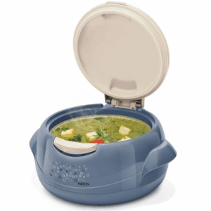 MILTON Microwow One Touch 1000 Inner Stainless Steel Casserole with One Touch Lid,Stone Blue, BPA Free, Food Grade, Hot and Cold, Microwave & Dishwasher Safe