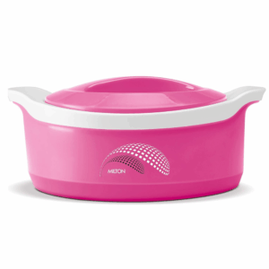MILTON New Marvel 3500 Inner Steel Casserole, 3400 ml, Pink | BPA Free | Food Grade | Easy to Carry | Easy to Store | Ideal for Chapatti | Roti | Curd Maker