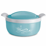 Milton Crave 2500 Insulated Inner Stainless Steel Casserole, 2150 ml, Blue | PU Insulated | BPA Free | Odour Proof | Food Grade | Easy to Carry | Easy to Store | Ideal For Chapatti | Roti | Curd Maker
