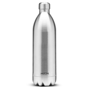 Milton Duo DLX 1800 Thermosteel Water Bottle 1700 ml, 24 Hr Hot and Cold I Leak Proof Lid, ISI Certified I Vacuum Insulated I for Office, Gym, School I Silver