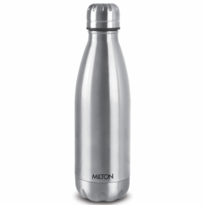 Milton Duo DLX 500 Thermosteel Water Bottle 500 ml, 24 Hr Hot and Cold I Leak Proof Lid, ISI Certified I Vacuum Insulated I for Office, Gym, School I Silver