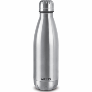 Milton Duo DLX 750 Thermosteel 700 ml Water Bottle, 24 Hr Hot and Cold I Leak Proof Lid, ISI Certified I Vacuum Insulated I for Office, Gym, School I Silver
