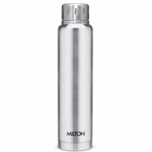 Milton Elfin 500 Thermosteel Water Bottle 500 ml, 24 Hr Hot and Cold I Leak Proof Lid, ISI Certified I Vacuum Insulated I for Office, Gym, School I Silver