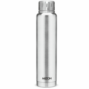 Milton Elfin Thermosteel 750 ml Water Bottle, 24 Hr Hot and Cold I Leak Proof Lid, ISI Certified I Vacuum Insulated I for Office, Gym, School I Silver