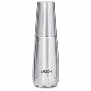 Milton Vertex Steel 500 Thermosteel Hot or Cold Water Bottle with Stainless Steel Tumbler, 500 ml, Silver